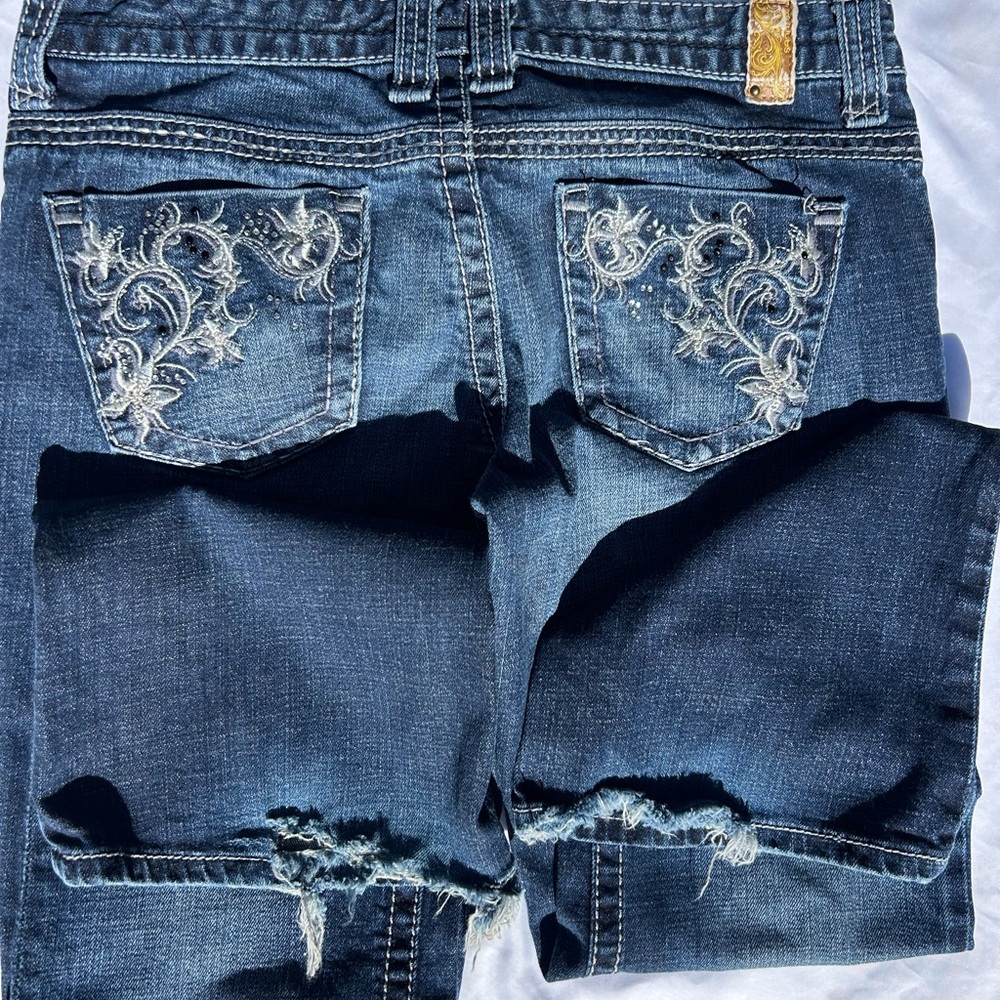 Embroidered Denim Jeans